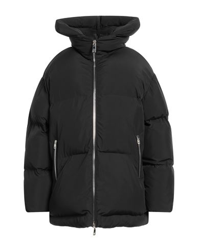 Dolce & Gabbana Logo Plate Down Jacket In Black