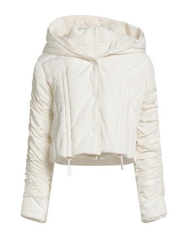 Eureka By Babylon Woman Puffer Ivory Size 10 Polyamide