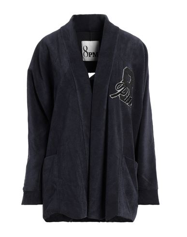 8PM 8PM WOMAN JACKET NAVY SIZE S POLYESTER, NYLON, ELASTANE 