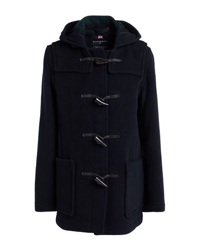 Gloverall Woman Coat Navy Size 6 Wool, Polyamide In Black