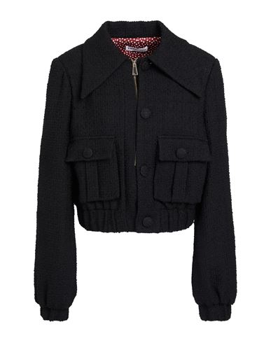 Les Filles D'eva Woman Jacket Black Size 8 Wool, Polyamide