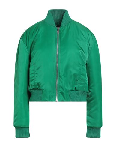 Shop Weekend Max Mara Woman Jacket Green Size 12 Polyamide