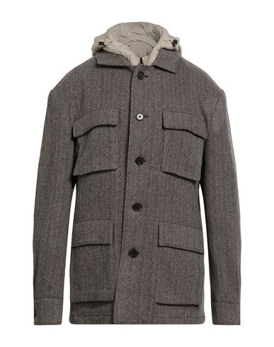 Cc Collection Corneliani Man Coat Taupe Size 46 Virgin Wool, Polyamide