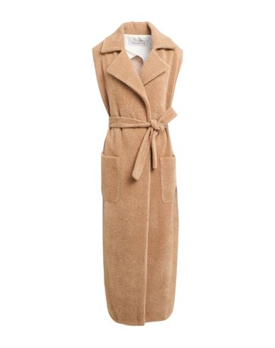 Shirtaporter Woman Coat Camel Size 10 Polyester, Viscose, Acrylic