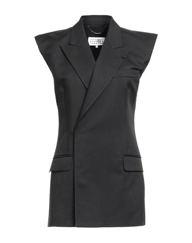 Mm6 Maison Margiela Woman Overcoat & Trench Coat Black Size 4 Polyester In Black