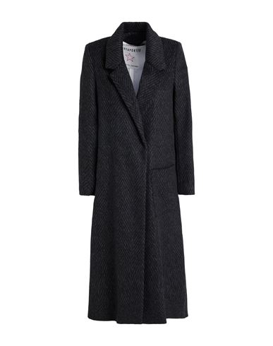 Shirtaporter Woman Coat Black Size 10 Wool, Polyamide, Polyester
