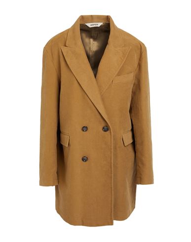 Aspesi Woman Coat Camel Size Xl Cotton