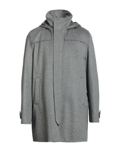 Herno Man Coat Grey Size 44 Virgin Wool, Cashmere In Gray