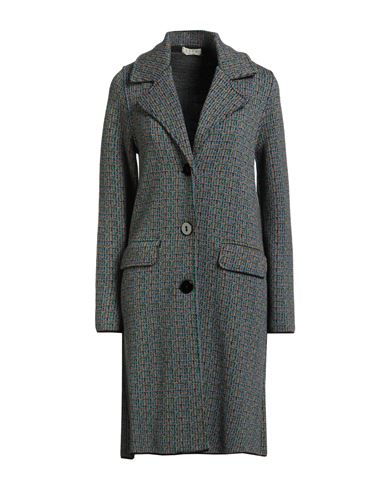 Siyu Woman Overcoat & Trench Coat Purple Size 8 Merino Wool