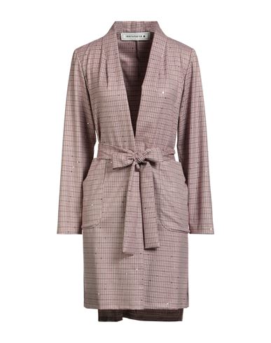 Shirtaporter Woman Overcoat & Trench Coat Garnet Size 10 Polyester, Viscose, Elastane