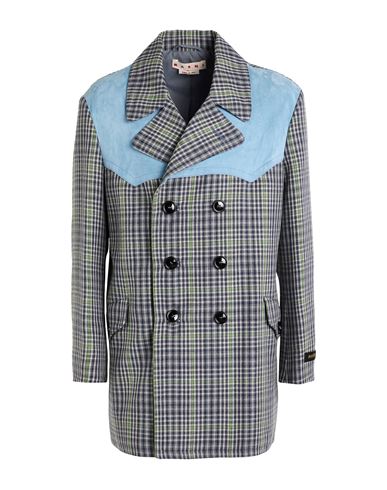 Marni Man Overcoat & Trench Coat Grey Size 40 Virgin Wool