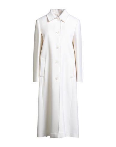 Breras Milano Woman Coat Off White Size 6 Virgin Wool