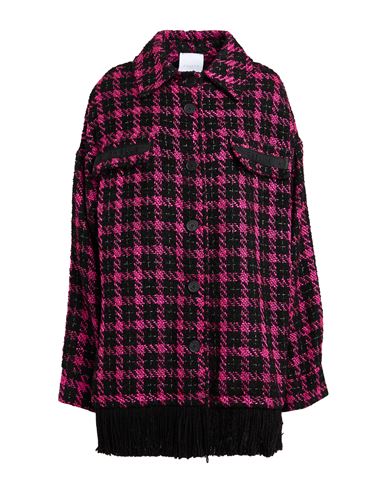 Gaelle Paris Gaëlle Paris Woman Overcoat & Trench Coat Fuchsia Size 8 Acrylic, Polyester, Viscose, Cotton, Metall