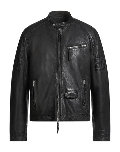 Shop The Jack Leathers Man Jacket Black Size 48 Leather