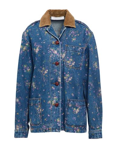 Philosophy Di Lorenzo Serafini Woman Denim Outerwear Blue Size 4 Cotton, Elastane