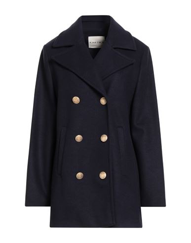 Kartika Woman Coat Midnight Blue Size 12 Polyester, Acrylic, Wool