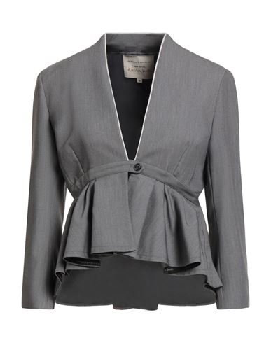 Alessia Santi Woman Jacket Grey Size 6 Polyester, Viscose, Elastane In Gray