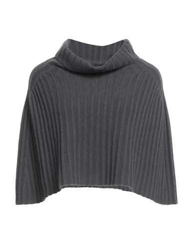 Fabiana Filippi Woman Cape Lead Size L Virgin Wool, Silk, Cashmere In Gray