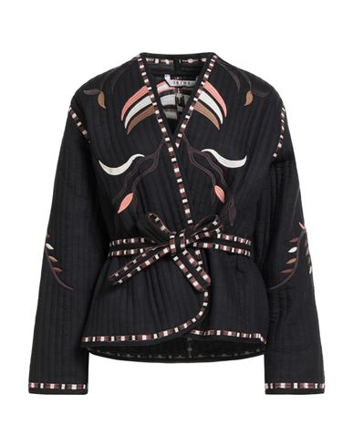 Iride Woman Jacket Black Size S/m Viscose, Cotton, Linen