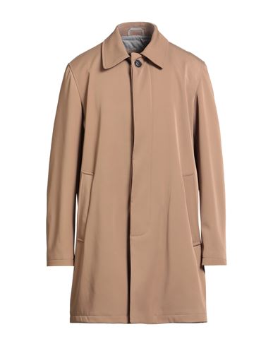 Outfit Out/fit Man Overcoat & Trench Coat Camel Size 46 Polyester, Lycra In Brown