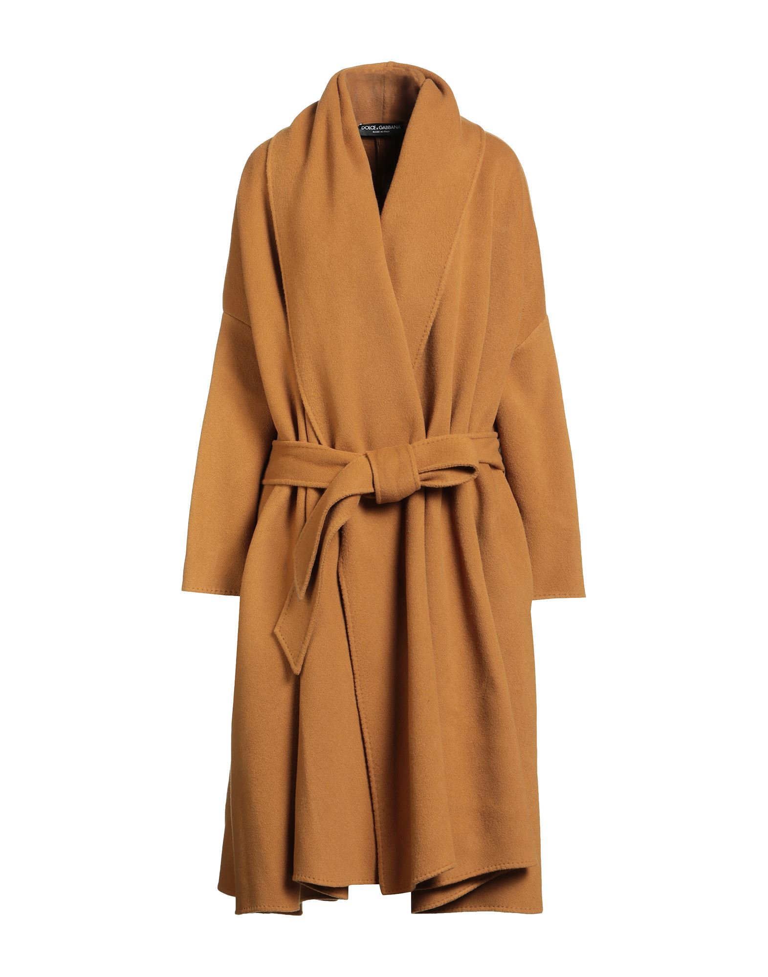 《セール開催中》DOLCE & GABBANA レディース コート キャメル 42 ウール 93% / カシミヤ 7%
