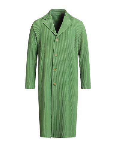Issey Miyake Homme Plissé By  Man Overcoat & Trench Coat Light Green Size 3 Polyester In Green
