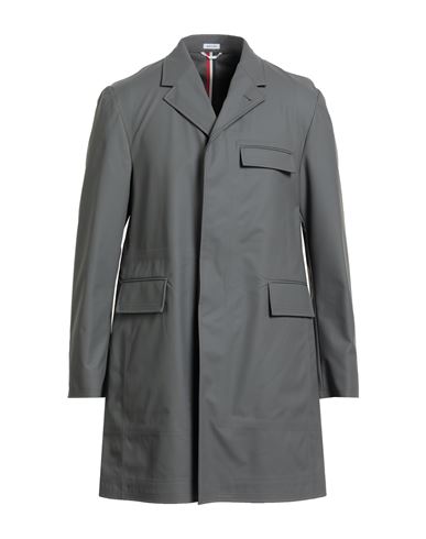 Thom Browne Man Overcoat & Trench Coat Grey Size 5 Wool, Polyurethane
