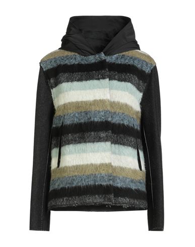 Moorer Woman Jacket Charcoal Size 6 Virgin Wool, Polyamide, Cotton, Polyester