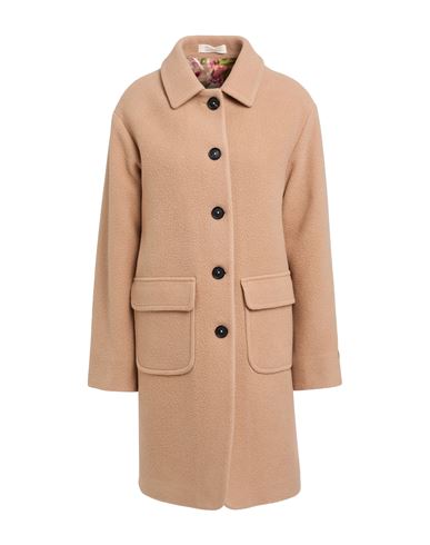 Massimo Alba Woman Coat Sand Size Xl Virgin Wool, Cashmere