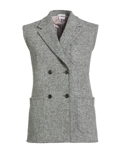 Thom Browne Woman Blazer Grey Size 8 Wool, Mohair Wool