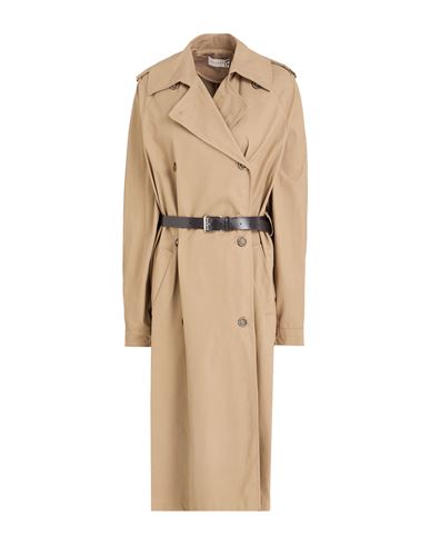 Haveone Woman Overcoat & Trench Coat Sand Size L Cotton