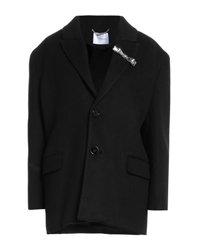 Shop Blumarine Woman Coat Black Size 2 Wool, Polyamide, Viscose, Zamak