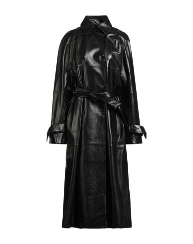 Max Mara Atelier Woman Overcoat & Trench Coat Black Size 8 Lambskin