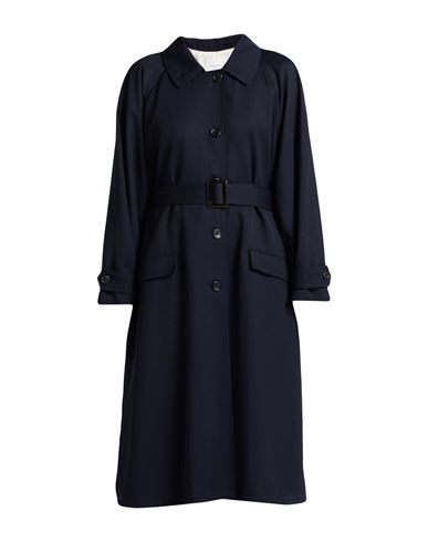 Ballantyne Woman Coat Navy Size 6 Polyester, Virgin Wool