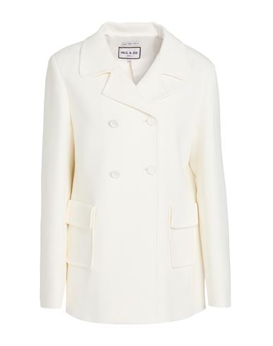 Paul & Joe Woman Coat Ivory Size 12 Viscose, Polyamide, Elastane