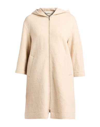 Maria Bellentani Woman Coat Beige Size 8 Wool In Brown
