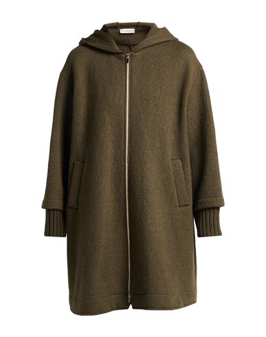 Maria Bellentani Woman Coat Military Green Size 14 Wool In Green