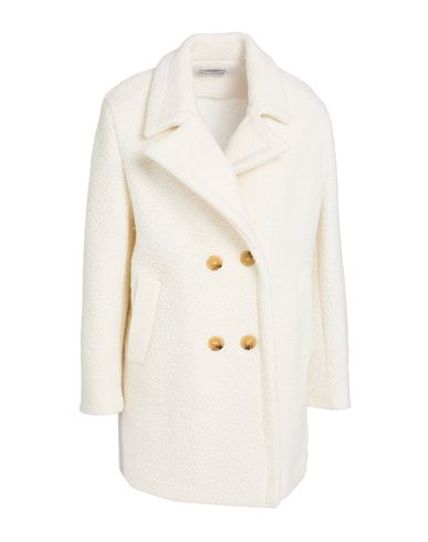Maria Bellentani Woman Coat White Size 8 Wool, Polyamide In White