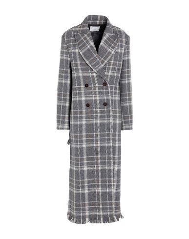Ballantyne Woman Coat Grey Size 6 Wool, Cashmere In Gray