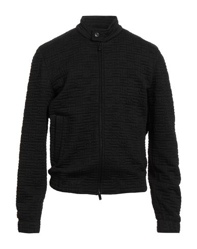 Emporio Armani Man Jacket Black Size 44 Wool, Acrylic, Polyamide, Polyester, Elastane In Black