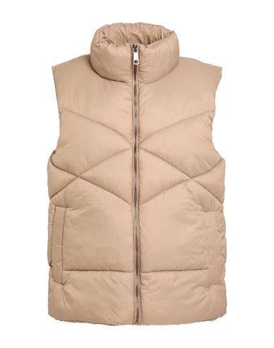 Ichi Woman Vest Beige Size L Nylon, Recycled Nylon In Sand