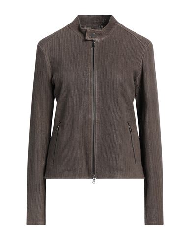 Street Leathers Woman Jacket Khaki Size L Leather