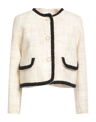 Ba&sh Ba & Sh Woman Jacket Ivory Size 3 Cotton, Polyester, Acrylic, Wool, Synthetic Fibers In Neutral