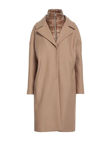 Herno Padded-collar Single-breasted Long Sleeved Coat In Neutral
