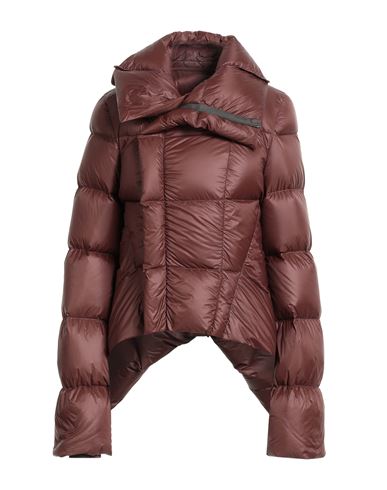 Rick Owens Woman Puffer Brick Size 4 Polyamide, Virgin Wool In Brown