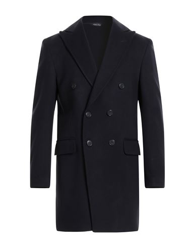 Brian Dales Man Coat Midnight Blue Size 38 Wool, Polyamide In Black