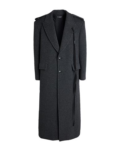 Ann Demeulemeester Man Coat Charcoal Size 42 Wool, Polyamide In Blue