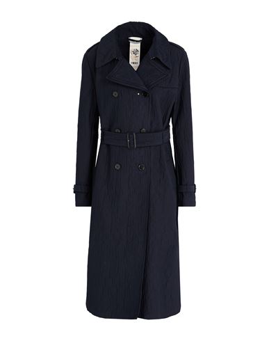 High Woman Overcoat & Trench Coat Bright Blue Size 12 Cotton, Nylon