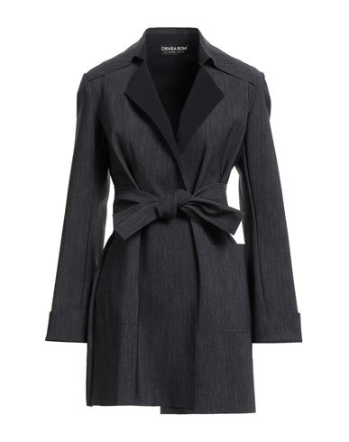 Chiara Boni La Petite Robe Woman Overcoat & Trench Coat Charcoal Size 10 Polyamide, Elastane