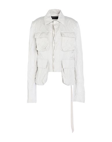 Ann Demeulemeester Woman Jacket Light Grey Size 10 Cotton, Viscose, Metal In Gray